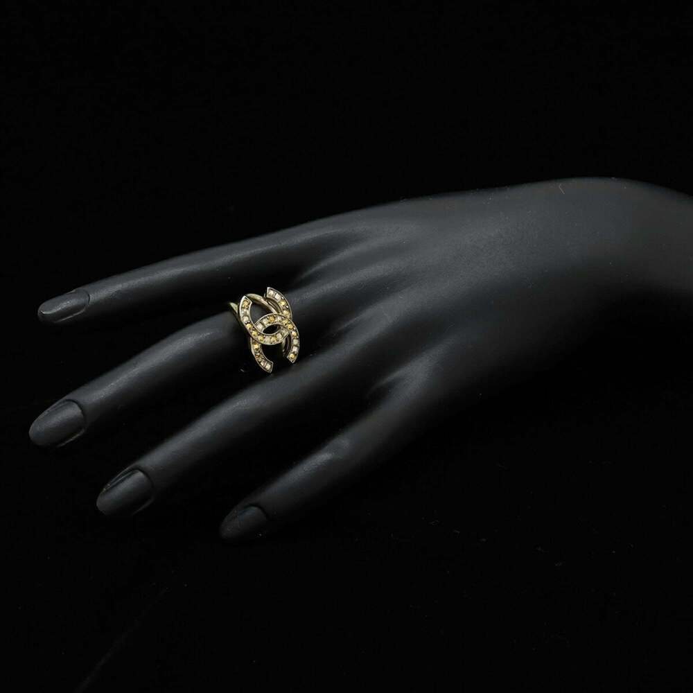CHANEL Gold Logo Ring - Picture 8 of 9